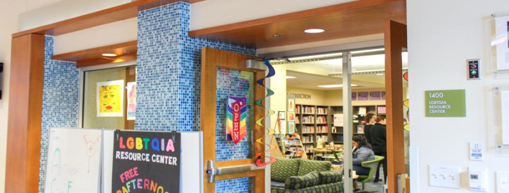 Front entrance of the LQBTQIA Resource Center