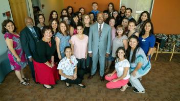LSFA members with Chancellor May