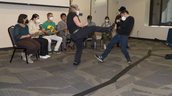 Juan Diego's Capoeira group performance
