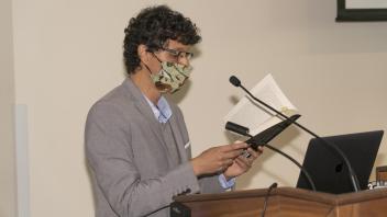 Juan Diego reads an excerpt from his book