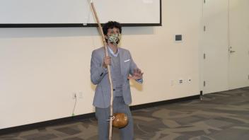 Juan Diego demonstrates some music from his talk