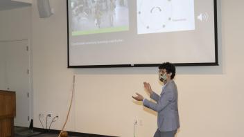 Juan Diego demonstrates some music from his talk