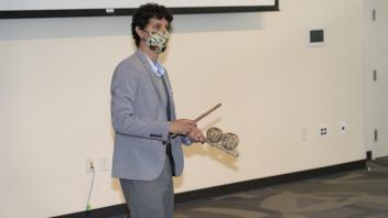 Juan Diego demonstrates some music from his talk