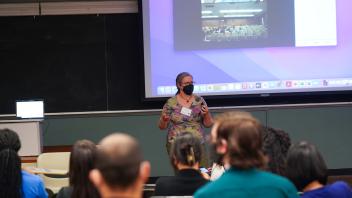 Dawn Sumner lead a discussion