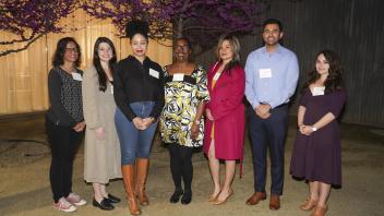 Left to right:  beenash jafri, kathleen whiteley, zinzi clemmons, kimberly nettles, barcelon, ariana valle, michael singh, katy cruz
