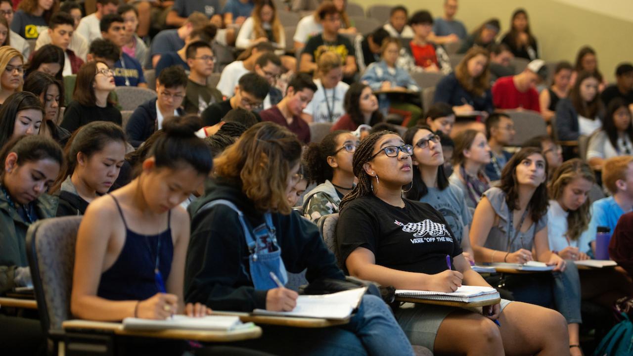 students in lecture hall