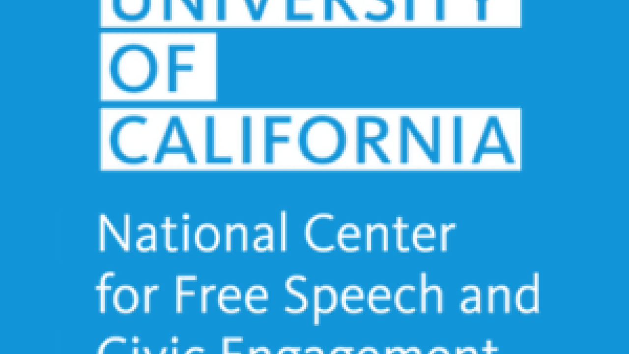 Blue Square logo for University of California National Center for Free Speech and Civic Engagement