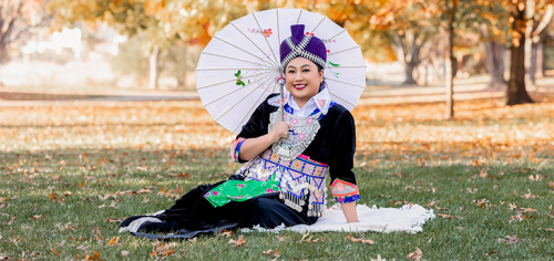 Debby Lee Outdoors in Cultural Garments