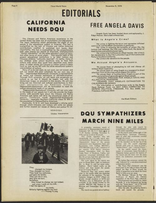 Editorial from Third World News demanding D-QU