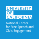 Blue Square logo for University of California National Center for Free Speech and Civic Engagement