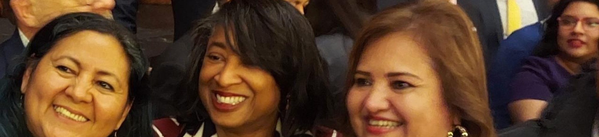 Renetta Tull with Crowd